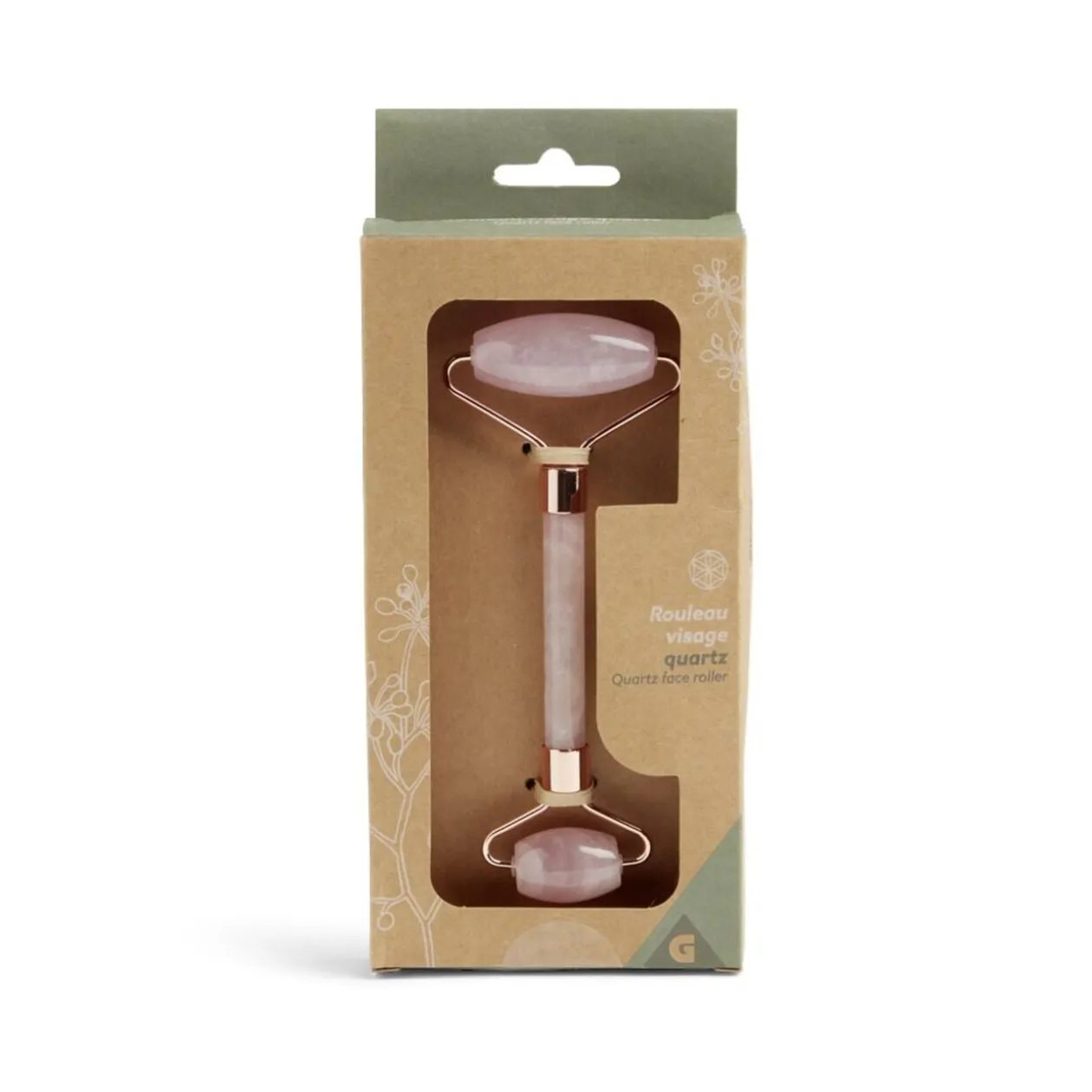 Rouleau visage quartz rose