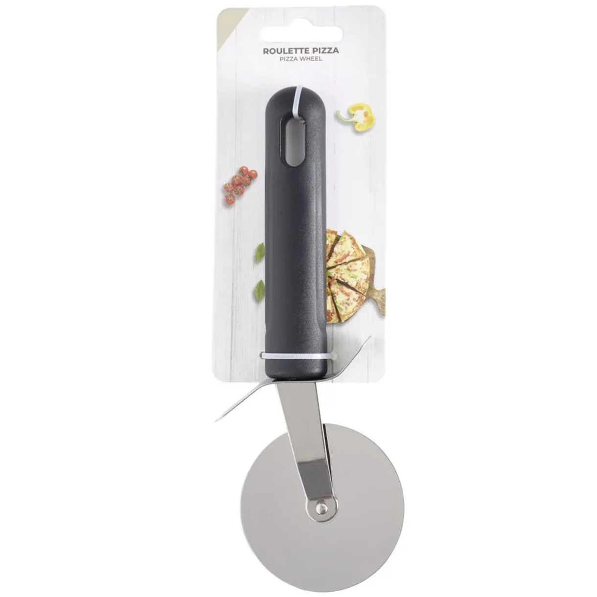Roulette pizza inox manche plastique noir L20cm < Gifi Clearance