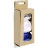 Ruban bolduc argenté blanc bleu 10m x3