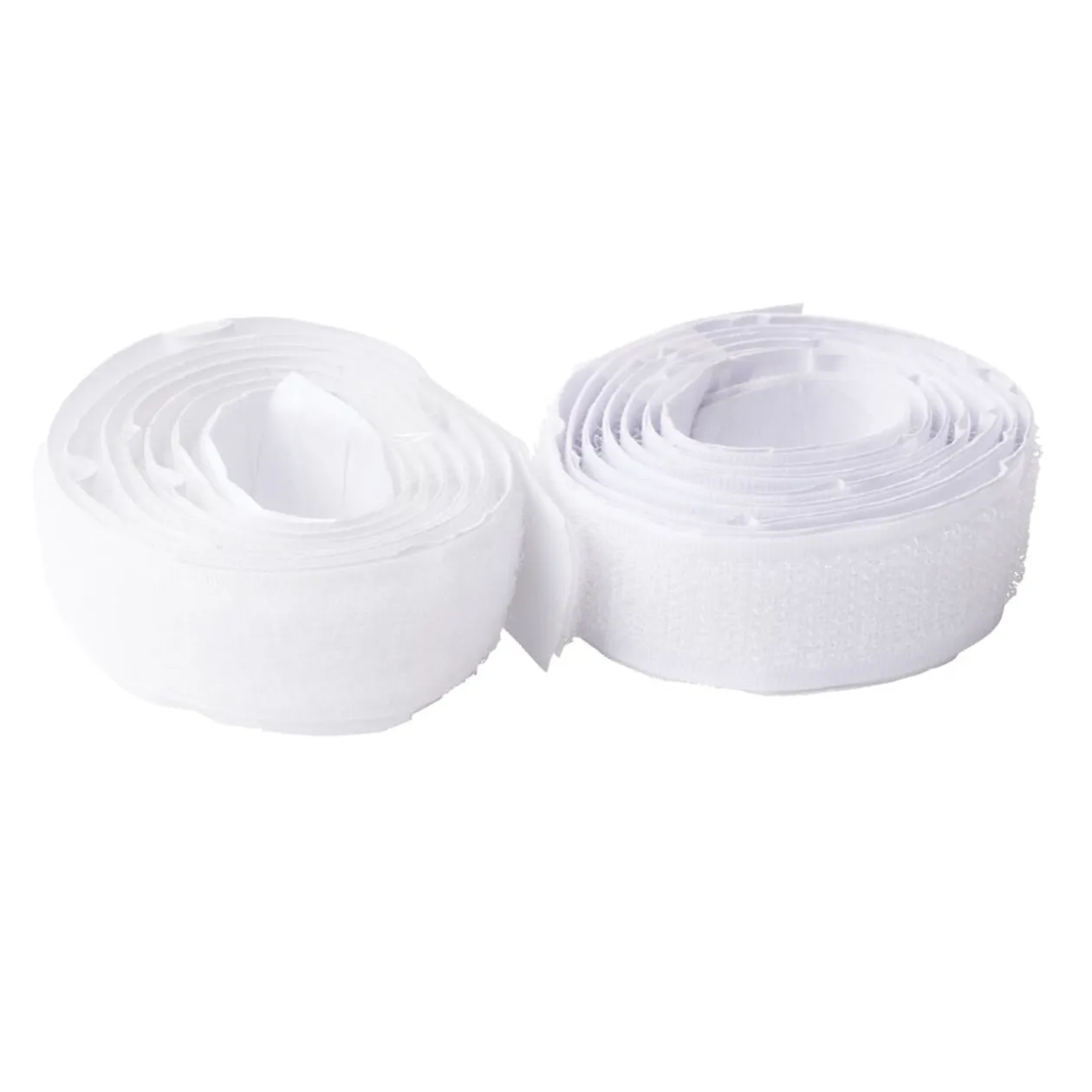 Ruban à boucle autocollant nylon blanc 1m
