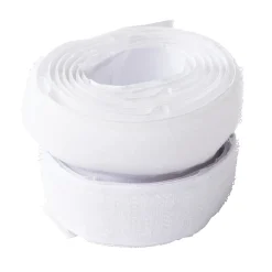 Ruban à boucle autocollant nylon blanc 1m