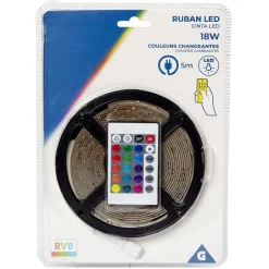 Ruban Led multicolore avec télécommande couleurs changeantes L. 5 m < Gifi Clearance