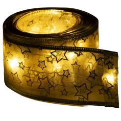 Ruban lumineux 50 LED tissu motif Noël 5m (2 modèles)
