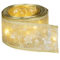 Ruban lumineux 50 LED tissu motif Noël 5m (2 modèles)