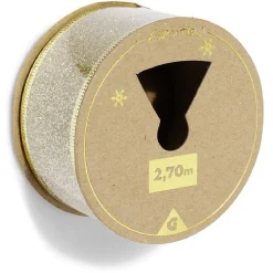 Ruban pailleté doré 2,7m