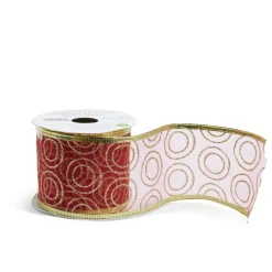 Ruban pour emballage cadeau rouge à paillettes < Gifi Sale
