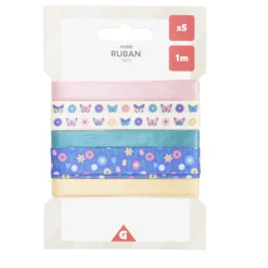 Ruban tissu 5 pièces design enfantin et coloré 1m < Gifi Sale