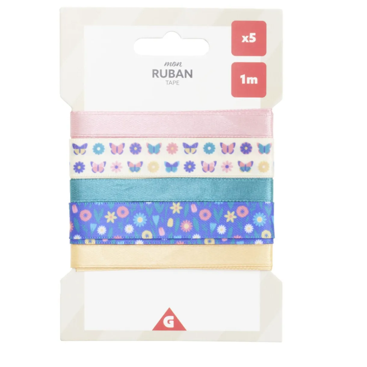 Ruban tissu 5 pièces design enfantin et coloré 1m < Gifi Sale
