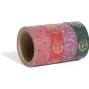 Ruban washi tape Noël traditionnel rouge vert doré 4m x4