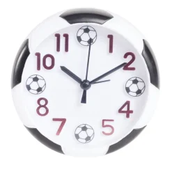 Réveil foot ou basket en plastique Ø11cm - 2 modèles
