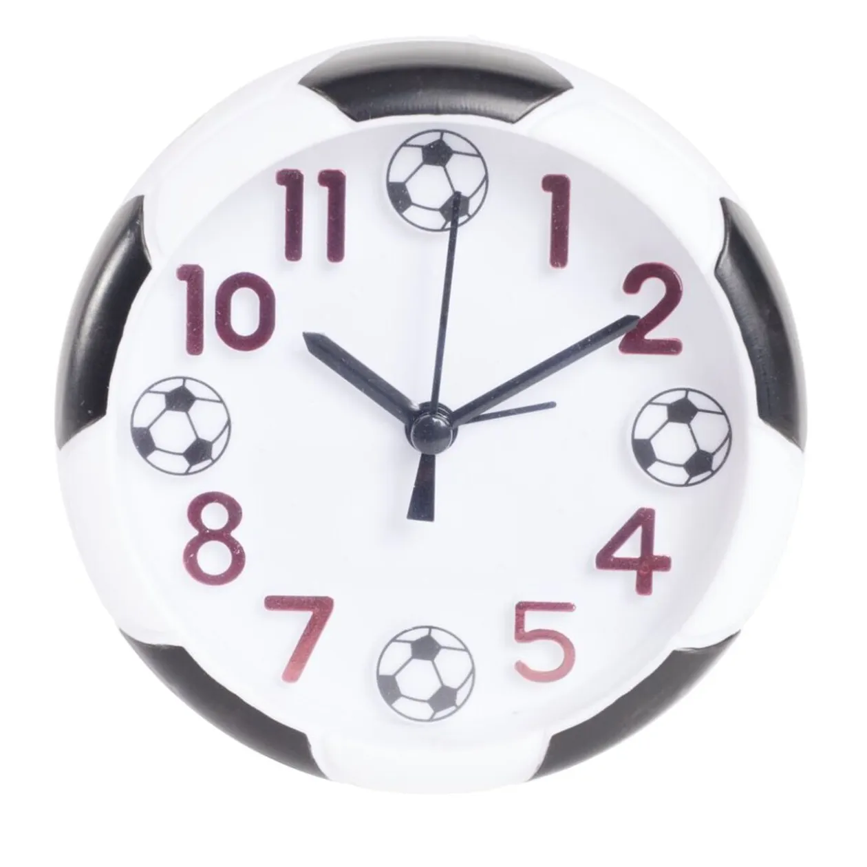 Réveil foot ou basket en plastique Ø11cm - 2 modèles
