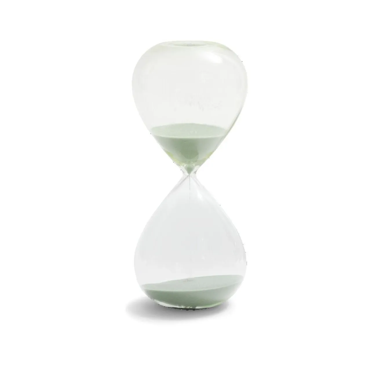 Sablier verre sable bleu Ø10,5xH24,5cm