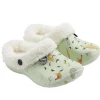 Sabots Hipps enfant fourrés vert pâle motifs animaux 24/25
