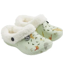 Sabots Hipps enfant fourrés vert pâle motifs animaux 24/25