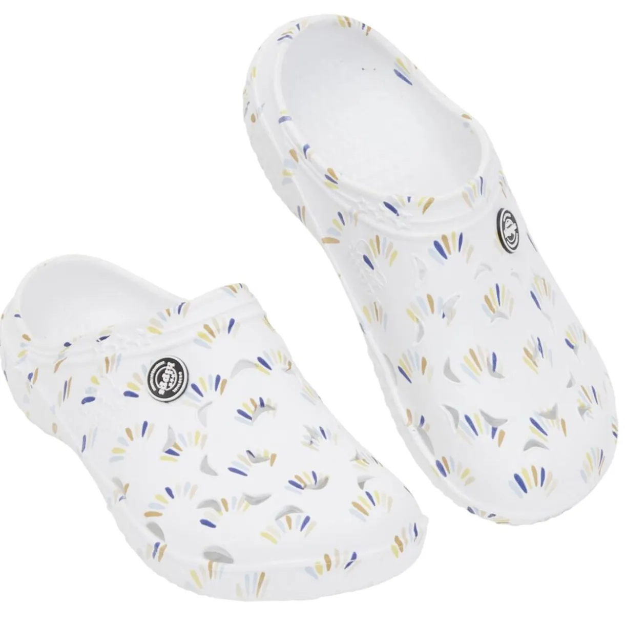 Sabots Hipps Femme plastique blanc motif tricolore T38/39 < Gifi Online
