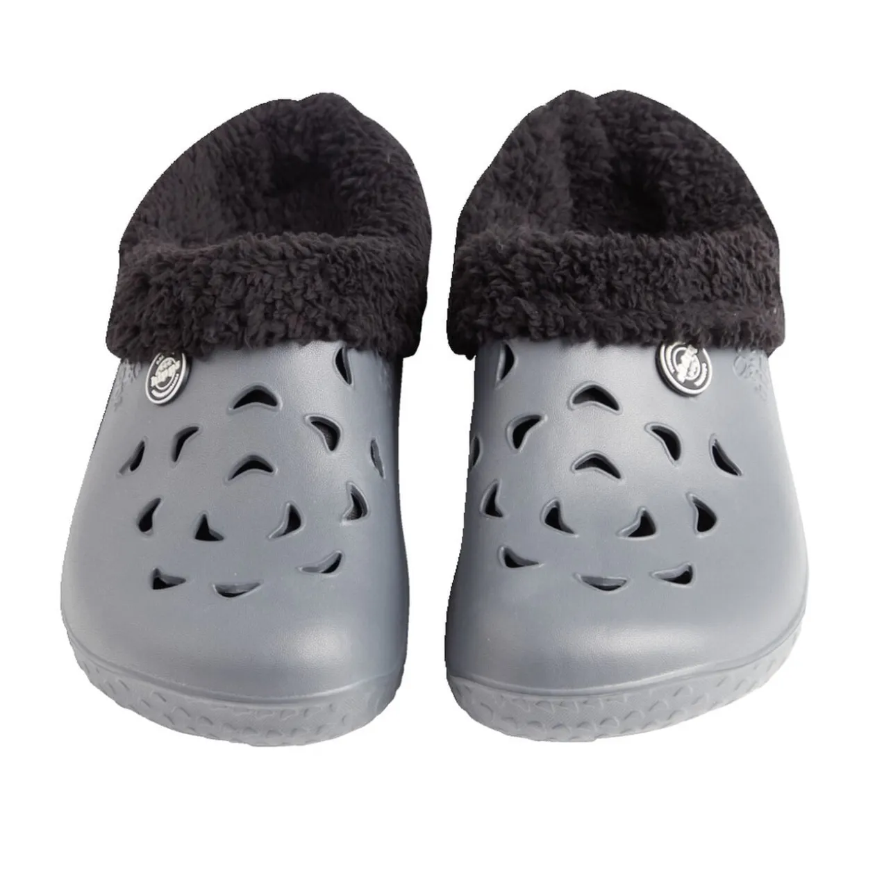 Sabots Hipps homme fourrés gris et noirs 42/43