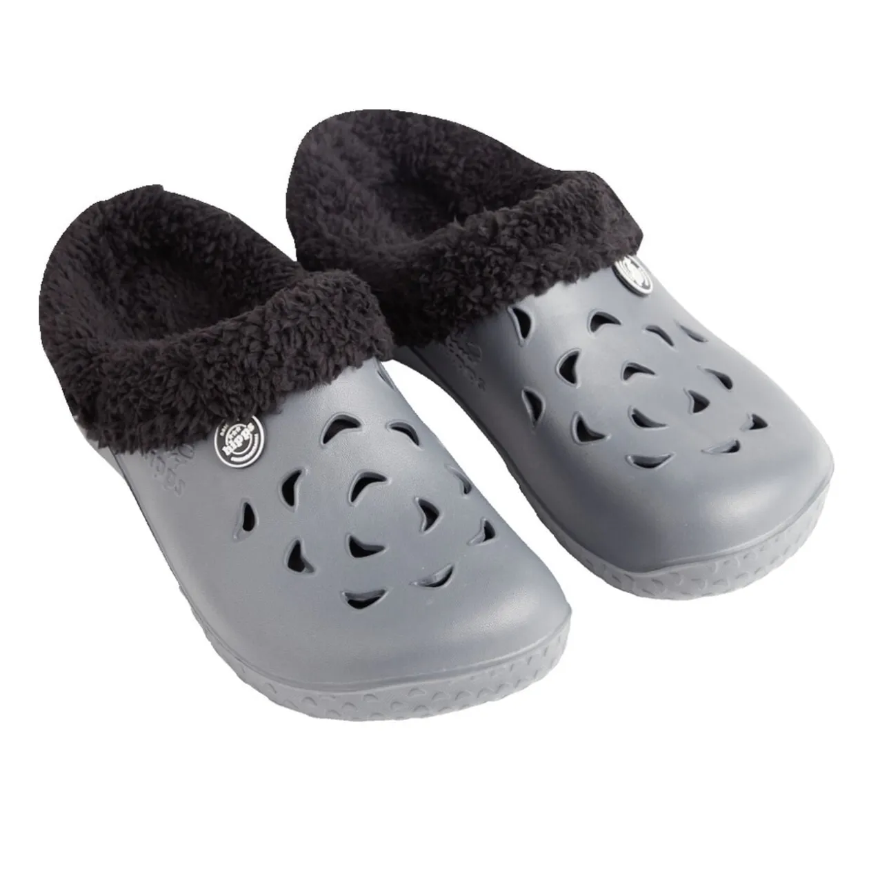 Sabots Hipps homme fourrés gris et noirs 42/43