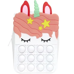 Sac bandoulière enfant pop it licorne 9x4xH13,5cm (3 modèles)