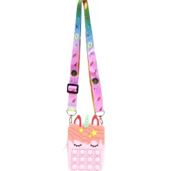 Sac bandoulière enfant pop it licorne 9x4xH13,5cm (3 modèles)