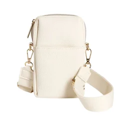 Sac bandoulière à téléphone simili uni 10xH16,5cm (6 modèles)