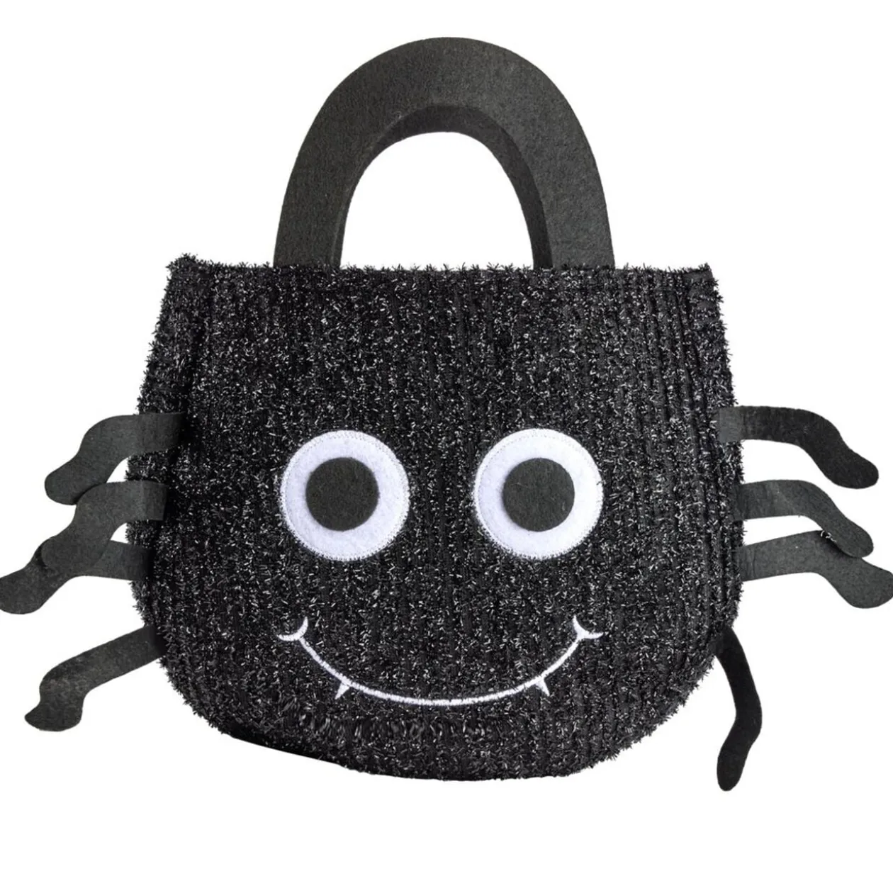 Sac à bonbons Halloween araignée noir ou violet Ø31xH43cm (2 modèles)