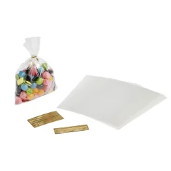 Sac à bonbons pochette transparente x20 avec lien