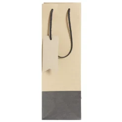 Sac bouteille kraft noir et marron H35cm < Gifi Online
