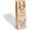 Sac bouteille Noël papier recyclé marron 12x8,5xH35cm (3 modèles) < Gifi Online