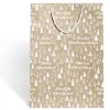 Sac cadeau Noël motif sapin ou uni doré pailleté - Taille L < Gifi New