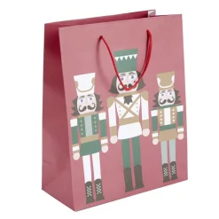 Sac cadeau Noël motif soldat Casse Noisette rouge et vert 26x12xH32,5cm < Gifi Discount