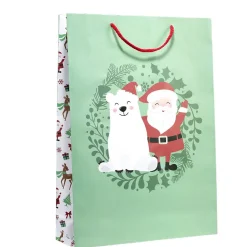 Sac cadeau Noël 33xH46cm (2 modèles) < Gifi Outlet