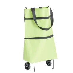 Sac de courses ajustable à roulettes 20L orange ou vert