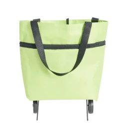 Sac de courses ajustable à roulettes 20L orange ou vert