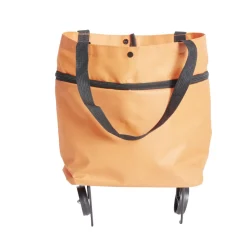 Sac de courses ajustable à roulettes 20L orange ou vert
