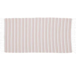 Sac de plage avec fouta à rayures 90x170cm (2 modèles bleu ou rose) < Gifi Discount
