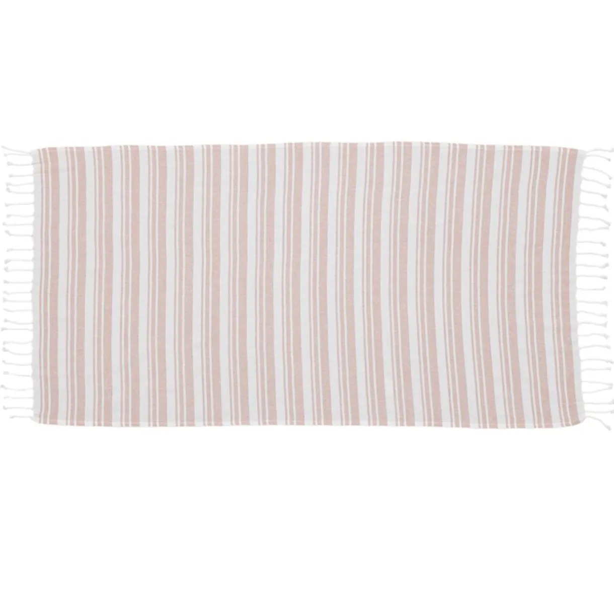 Sac de plage avec fouta à rayures 90x170cm (2 modèles bleu ou rose) < Gifi Discount