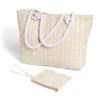 Sac de plage beige polyester et coton < Gifi Best