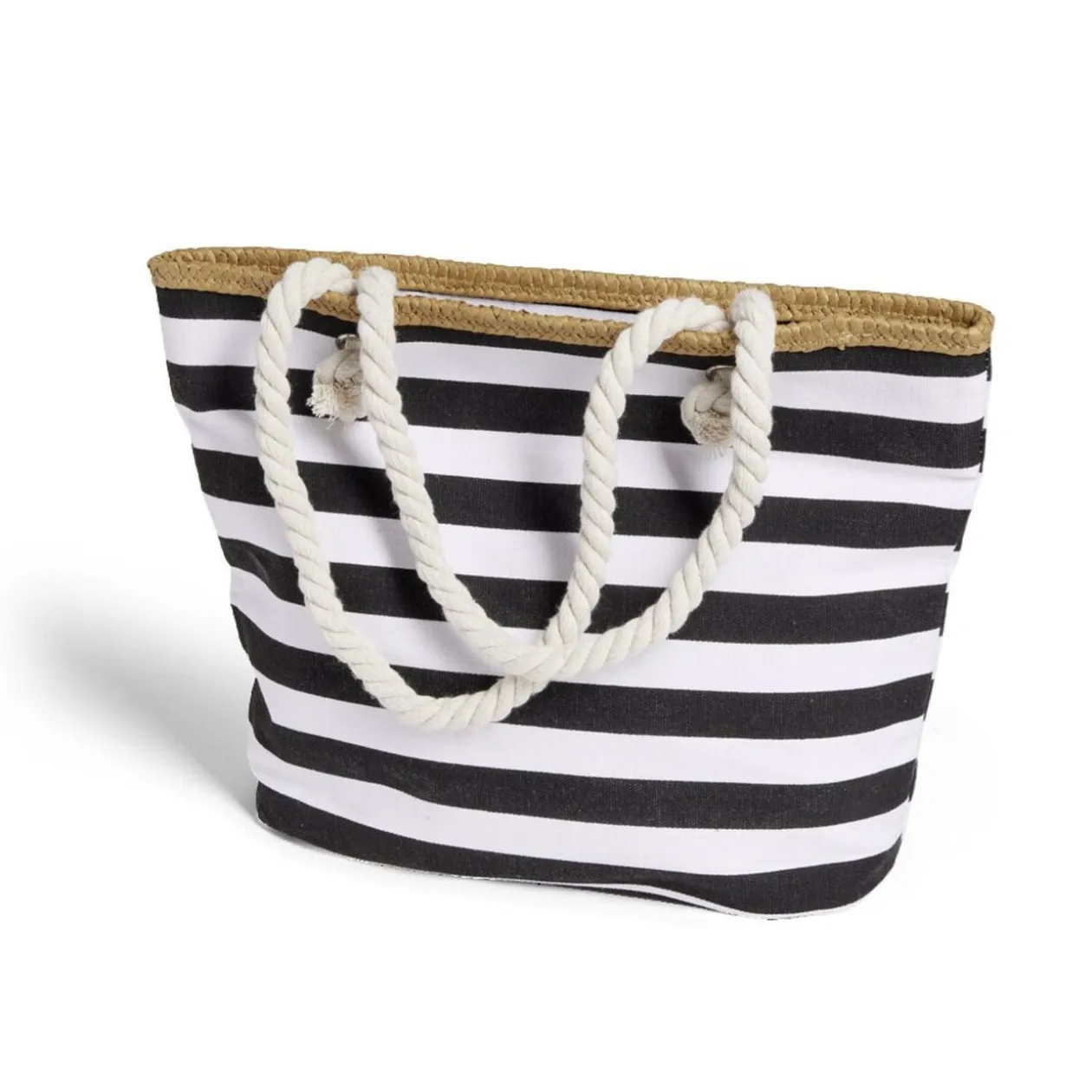 Sac de plage marin bleu polyester et coton