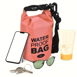 Sac de plage étanche 2L polyester rouge et noir < Gifi New