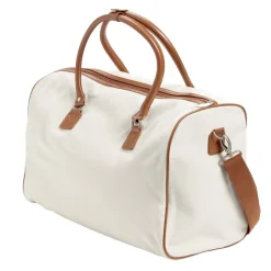 Sac de voyage canevas beige et marron 49x24xH31cm