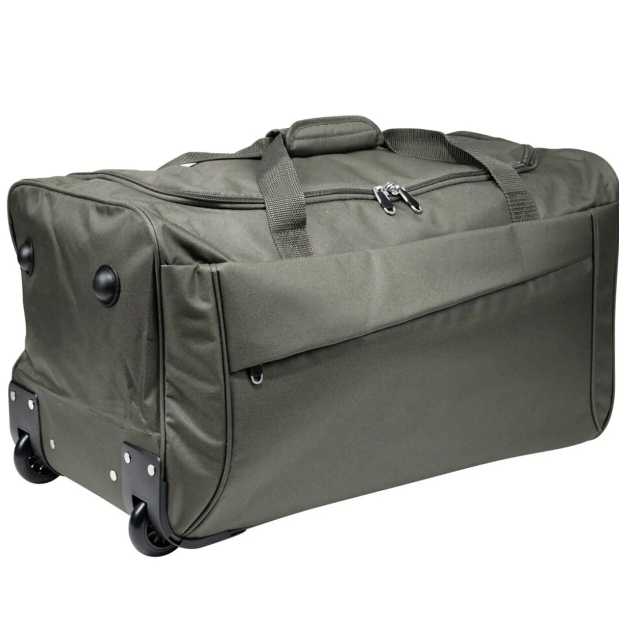 Sac de voyage trolley 60L avec 2 roues 60x31xH33cm (2 modèles vert kaki ou noir)