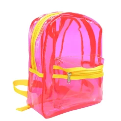 Sac à dos OMG rose et jaune transparent < Gifi Discount