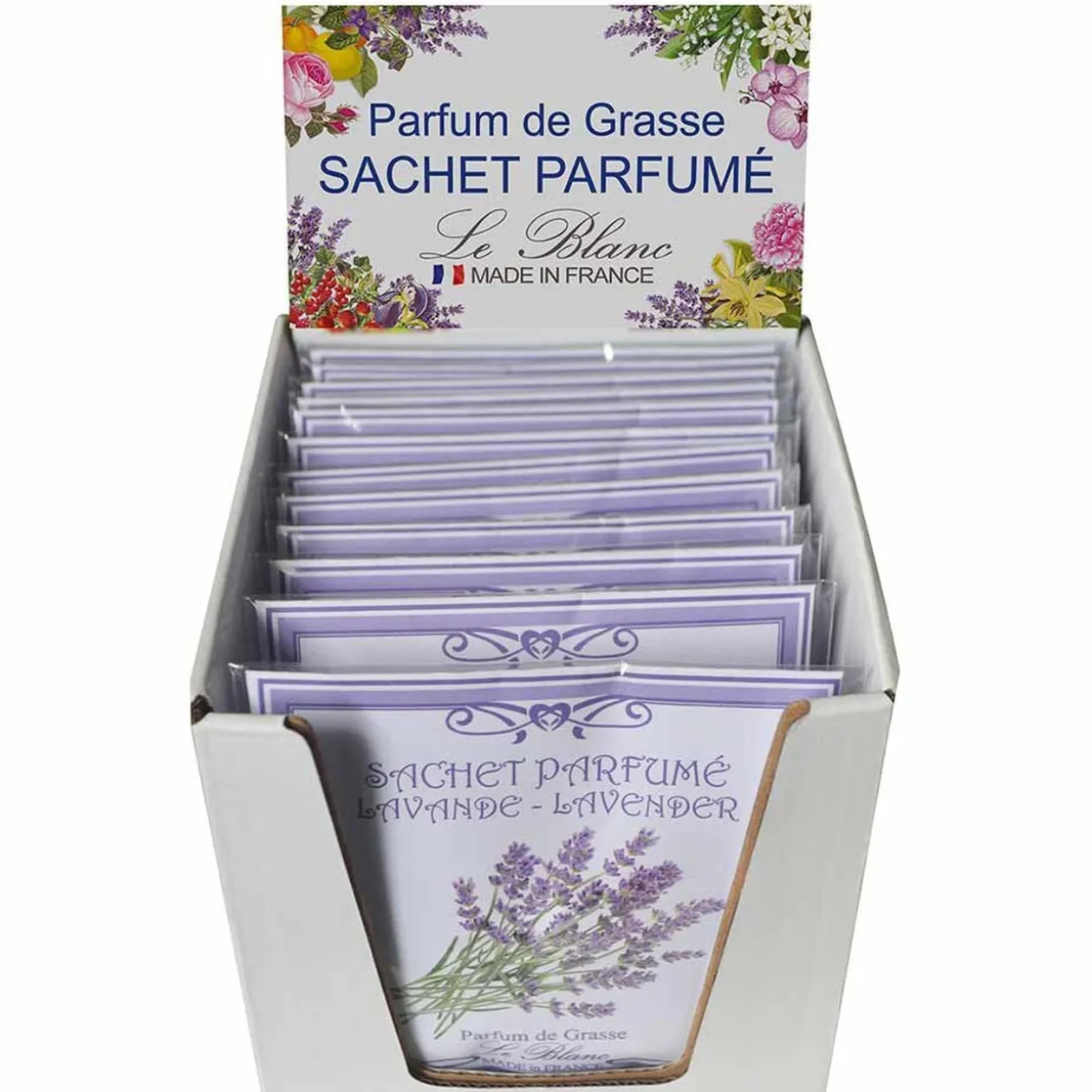 Sachet parfumé senteur lavande parfum de grasse Le Blanc