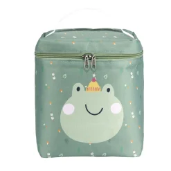 Sac isotherme enfant 5L polyester vert motif grenouille 23x12xH19cm