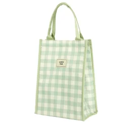 Sac isotherme 13L motif vichy vert 24x15xH33cm < Gifi Clearance