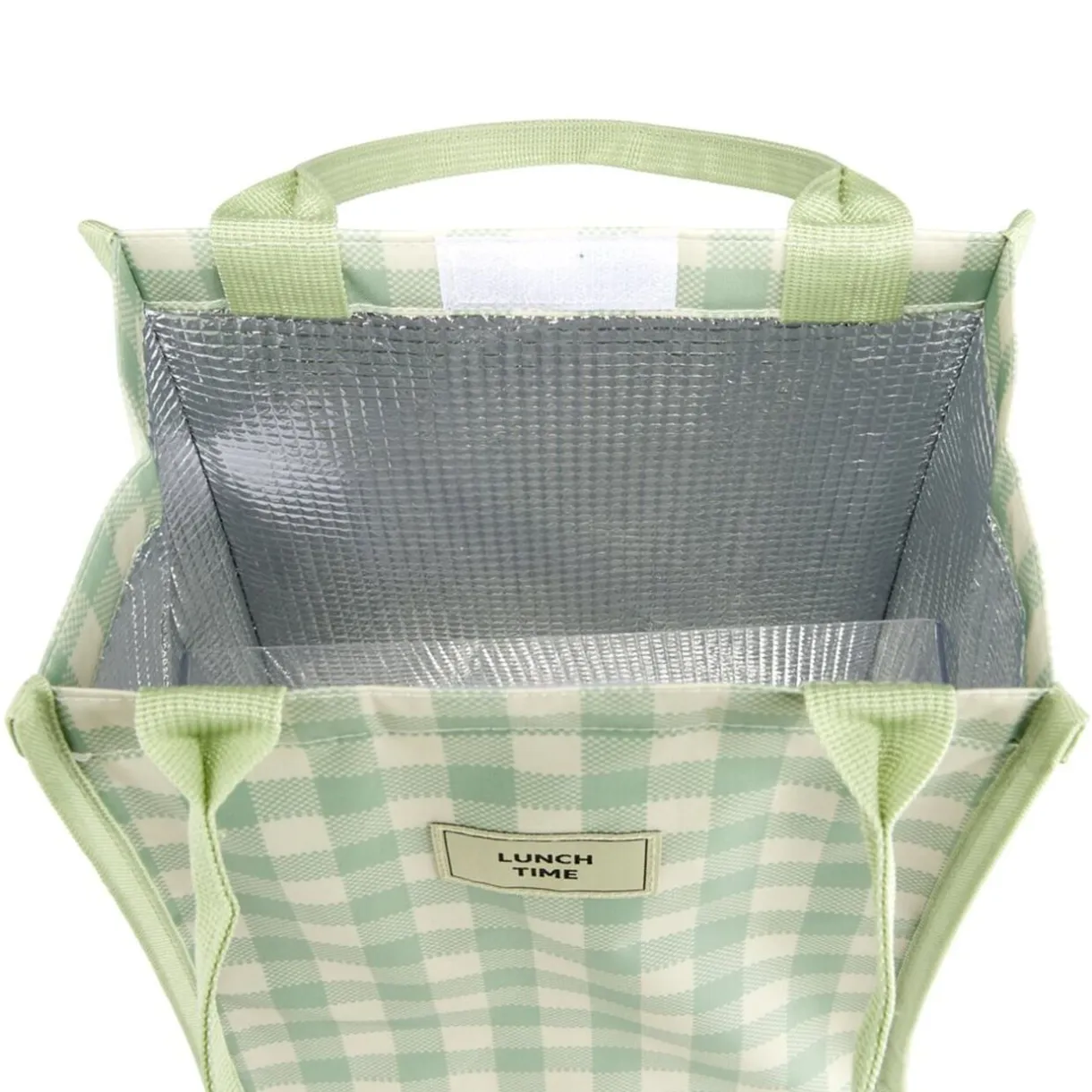 Sac isotherme 13L motif vichy vert 24x15xH33cm < Gifi Clearance