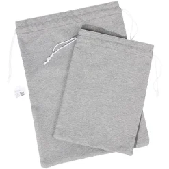 Sac à linge sale ou chaussures x2 polyester gris < Gifi Online