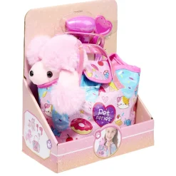 Sac à main enfant chien peluche polyester rose 23,5x6xH27,5cm