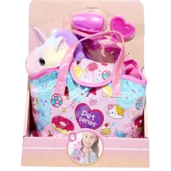 Sac à main enfant licorne peluche polyester rose 23,5x6xH27,5cm < Gifi Hot