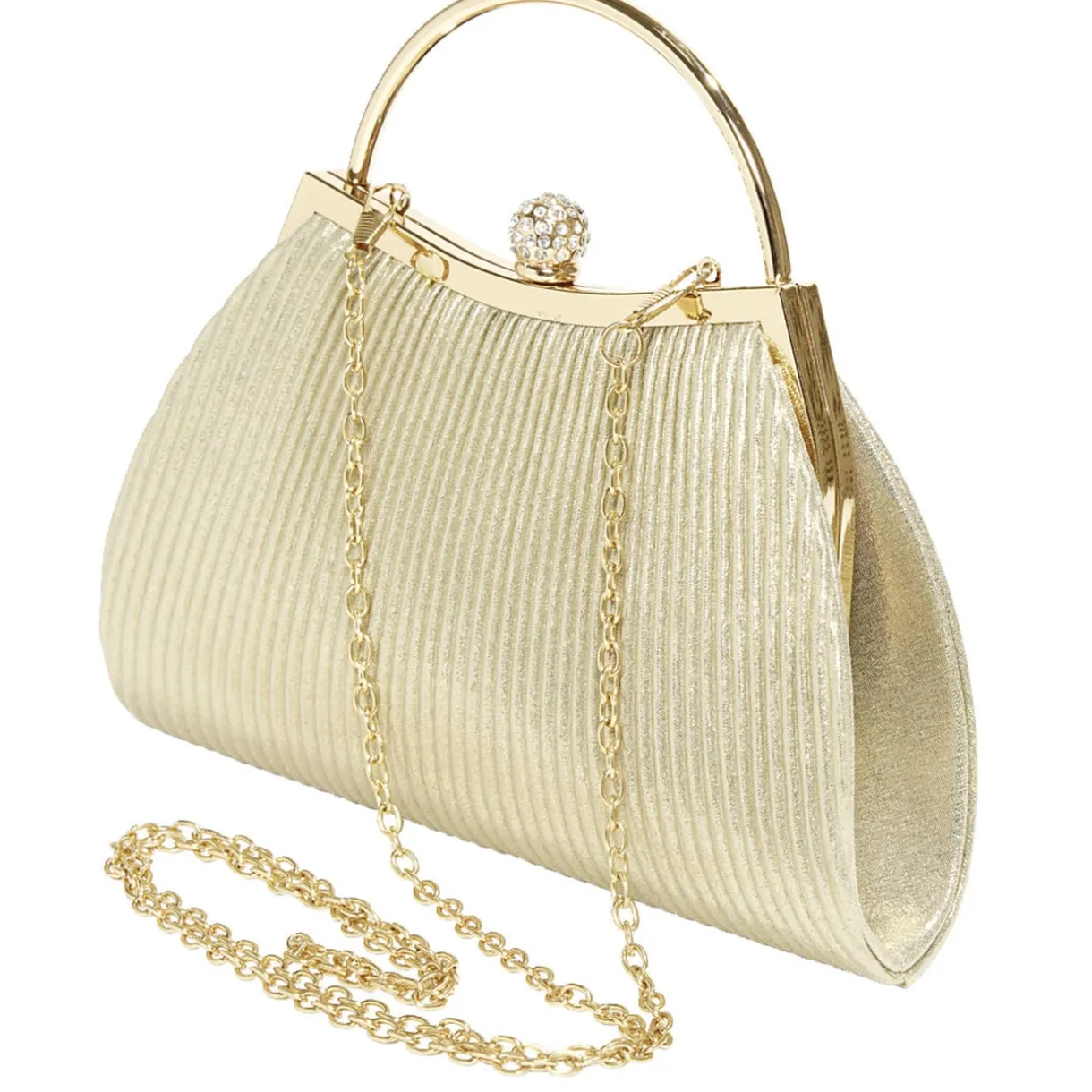 Sac à main pailleté beige 23,8x5,4xH19cm < Gifi